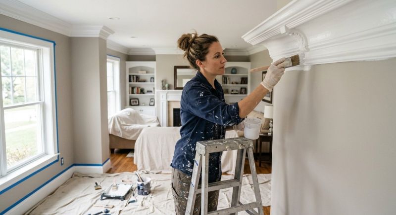 Crown Molding Painting in Wilmington, NC