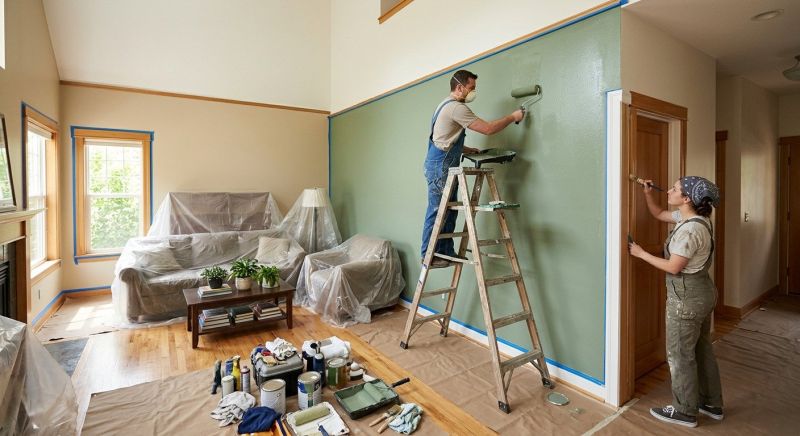 Accent Wall Painting in Kansas City, KS