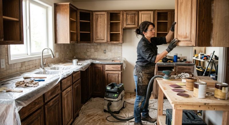 Kitchen Cupboard Refinishing in Dayton, OH